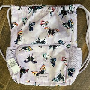 Vera Bradley Kids Butterfly Drawstring Backpack - Purple, NWT